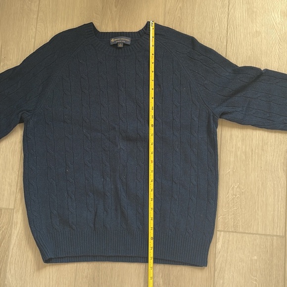 Brooks Brothers Mens Italian Yarn Cable Knit Crewneck Sweater - Picture 6 of 9